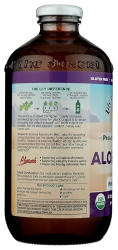 Lily Of The Desert Bio Aloe Vera Saft – Inner Filet Aloe Vera Getränk mit natürlichen Vitaminen und Verdauungsenzymen für Darmgesundheit, Magenberuhigung, Wohlbefinden und strahlende Haut, 946 ml