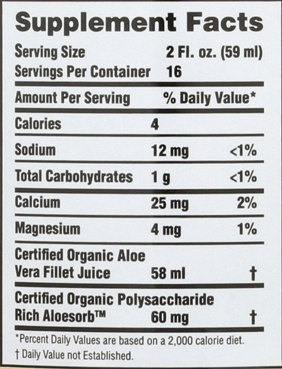 Lily Of The Desert Bio Aloe Vera Saft – Inner Filet Aloe Vera Getränk mit natürlichen Vitaminen und Verdauungsenzymen für Darmgesundheit, Magenberuhigung, Wohlbefinden und strahlende Haut, 946 ml