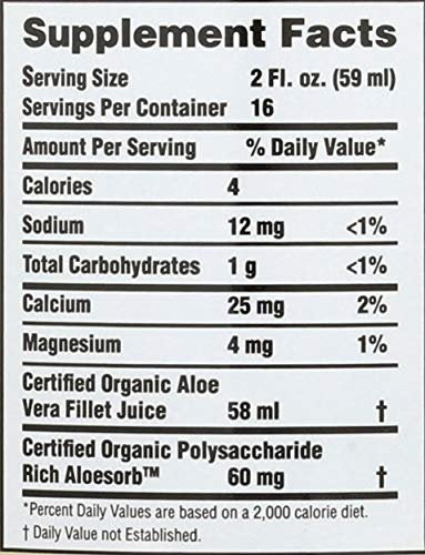 Lily Of The Desert Bio Aloe Vera Saft – Inner Filet Aloe Vera Getränk mit natürlichen Vitaminen und Verdauungsenzymen für Darmgesundheit, Magenberuhigung, Wohlbefinden und strahlende Haut, 946 ml