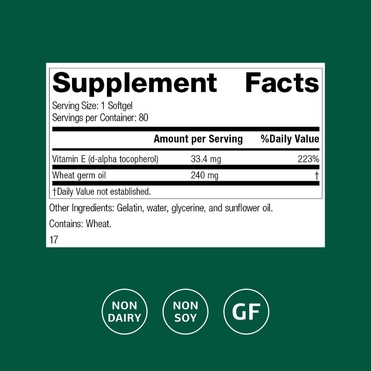 Standard Process Weizenkeimöl Fortified – Immununterstützung & Antioxidantien – Glutenfrei, milch- & sojafrei – 80 Softgels