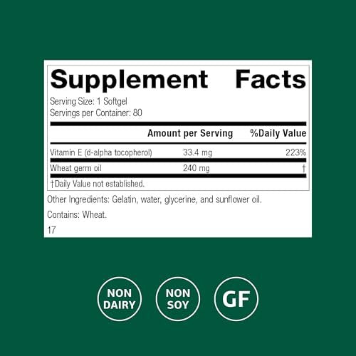 Standard Process Weizenkeimöl Fortified – Immununterstützung & Antioxidantien – Glutenfrei, milch- & sojafrei – 80 Softgels
