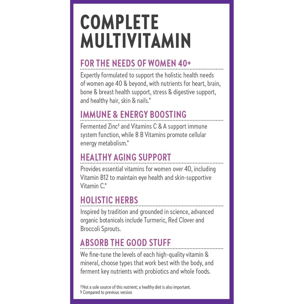 New Chapter Frauen Multivitamin 40+ mit extra B6 & B12, Biotin für Haarwachstum, D3, Vitamin C, Zink für Immun- & Stressunterstützung, magenfreundlich auf nüchternen Magen, einmal täglich, Non-GMO, glutenfrei, 48 Tabletten
