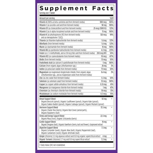 New Chapter Frauen Multivitamin 40+ mit extra B6 & B12, Biotin für Haarwachstum, D3, Vitamin C, Zink für Immun- & Stressunterstützung, magenfreundlich auf nüchternen Magen, einmal täglich, Non-GMO, glutenfrei, 48 Tabletten
