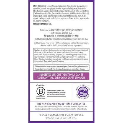 New Chapter Frauen Multivitamin 40+ mit extra B6 & B12, Biotin für Haarwachstum, D3, Vitamin C, Zink für Immun- & Stressunterstützung, magenfreundlich auf nüchternen Magen, einmal täglich, Non-GMO, glutenfrei, 48 Tabletten