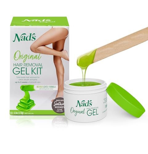 Nad's Original Natural Haarwachs-Gel-Set, Enthaarungswachs für den ganzen Körper, Kaltwachs mit Streifen, 170 g