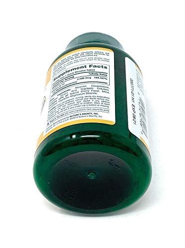Nature's Bounty Vitamin B-12 2500 mcg Schnell lösliche Tabletten mit natürlichem Kirschgeschmack, 300 Stück