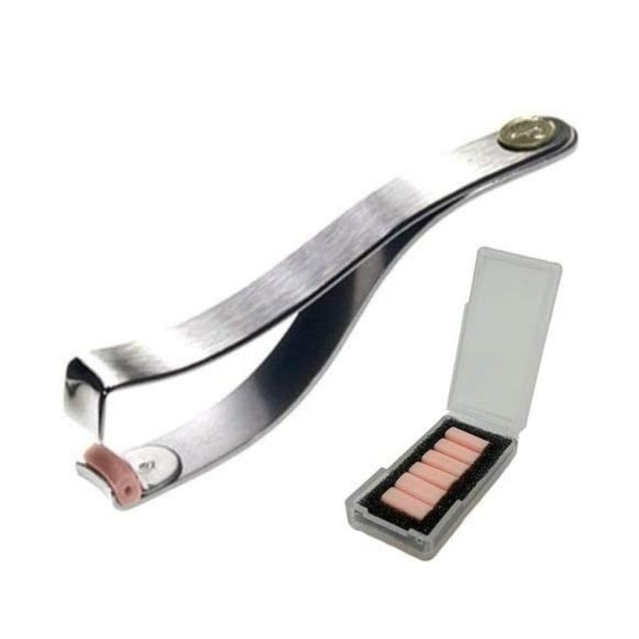 Prima Shogyo Mini-Wimpernzange für innere und äußere Wimpern - Teilweise Wimpernzange - Inklusive 6 Ersatz-Gummipads - Hergestellt in Japan - C-2000