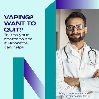 Nicorette 4 mg Nikotinkaugummi mit Verhaltensunterstützung - Weißer Ice Mint Geschmack, Raucherentwöhnungshilfe, 20 Stück