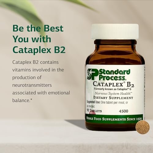 Standard Process Cataplex B2 – Vitamin B2 & B6 für Nervensystem, Gehirn und Nerven – 90 Tabletten