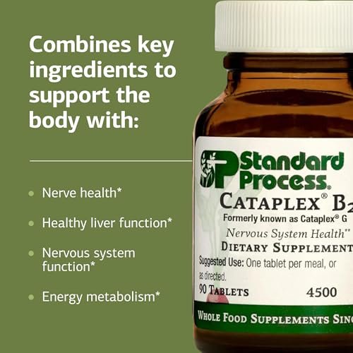 Standard Process Cataplex B2 – Vitamin B2 & B6 für Nervensystem, Gehirn und Nerven – 90 Tabletten