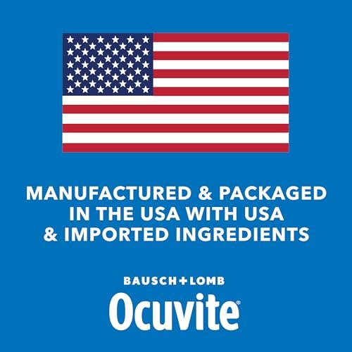 Ocuvite Augengesundheit, Lutein & Zeaxanthin Nahrungsergänzungsmittel, Augen-Vitamin mit Antioxidantien Vitamin D, C, E & Omega-3, Unterstützt die Augengesundheit, 30 Weichkapseln