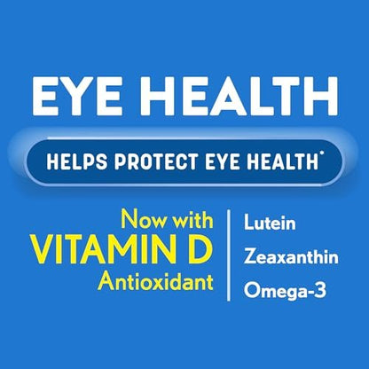 Ocuvite Augengesundheit, Lutein & Zeaxanthin Nahrungsergänzungsmittel, Augen-Vitamin mit Antioxidantien Vitamin D, C, E & Omega-3, Unterstützt die Augengesundheit, 30 Weichkapseln