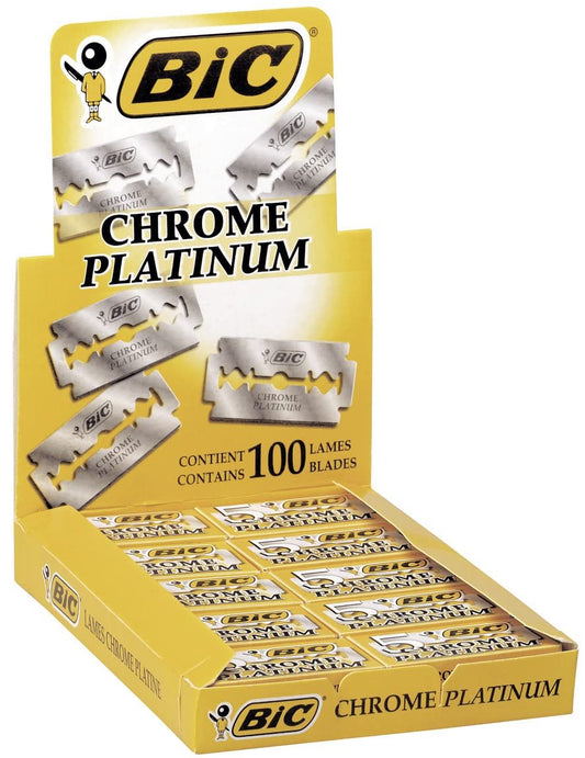 50 BIC Doppelklingen-Rasierklingen Chrome Platinum – 10er-Pack à 5 Klingen