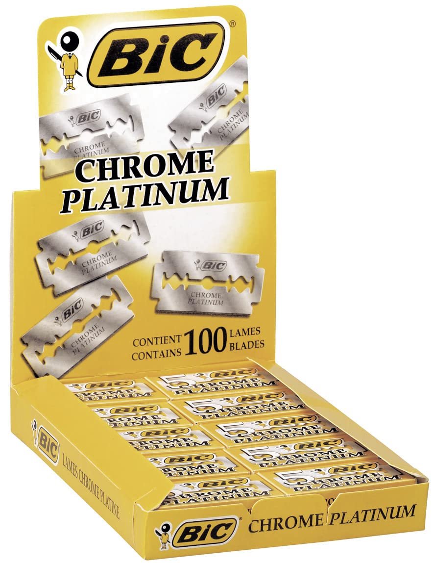 50 BIC Doppelklingen-Rasierklingen Chrome Platinum – 10er-Pack à 5 Klingen