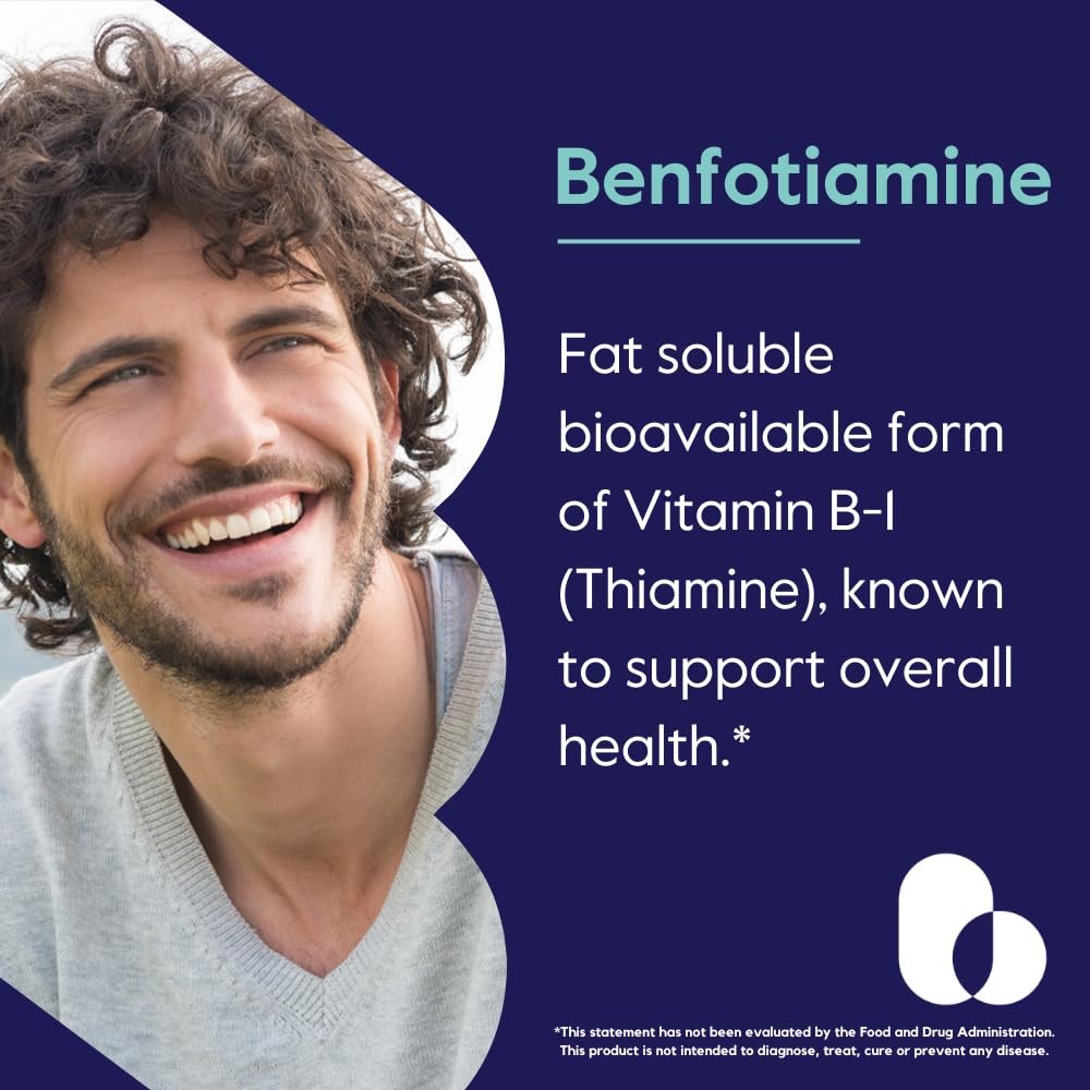BESTVITE Benfotiamin 150mg – 120 vegane Kapseln, ohne Stearate, ohne Siliziumdioxid, vegan, nicht-GVO, glutenfrei