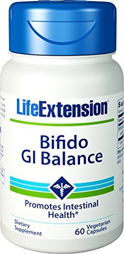 Life Extension Bifido GI Balance - Probiotikum mit Bifidobacterium longum BB536® (2 Milliarden KBE) - Unterstützt gesunden Darm & Verdauung - Glutenfrei, Nicht-GVO, Vegetarisch, 60 Kapseln