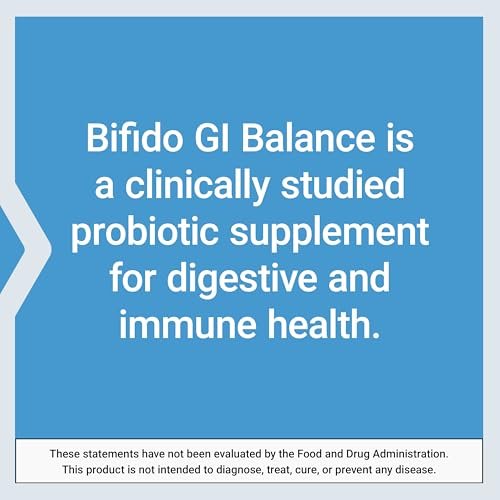 Life Extension Bifido GI Balance - Probiotikum mit Bifidobacterium longum BB536® (2 Milliarden KBE) - Unterstützt gesunden Darm & Verdauung - Glutenfrei, Nicht-GVO, Vegetarisch, 60 Kapseln
