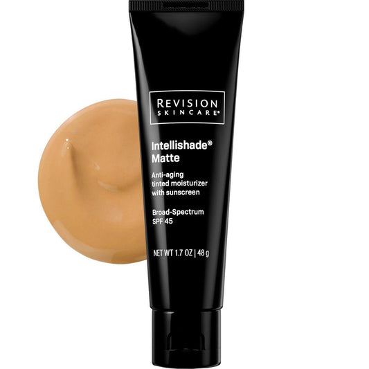 Revision Skincare Intellishade® Matte SPF 45 Anti-Aging getönte Sonnencreme für das Gesicht, ölfreie Feuchtigkeitspflege mit SPF und Vitamin C, porenverfeinernde Sonnencreme für ölige und Mischhaut, 1,7 oz