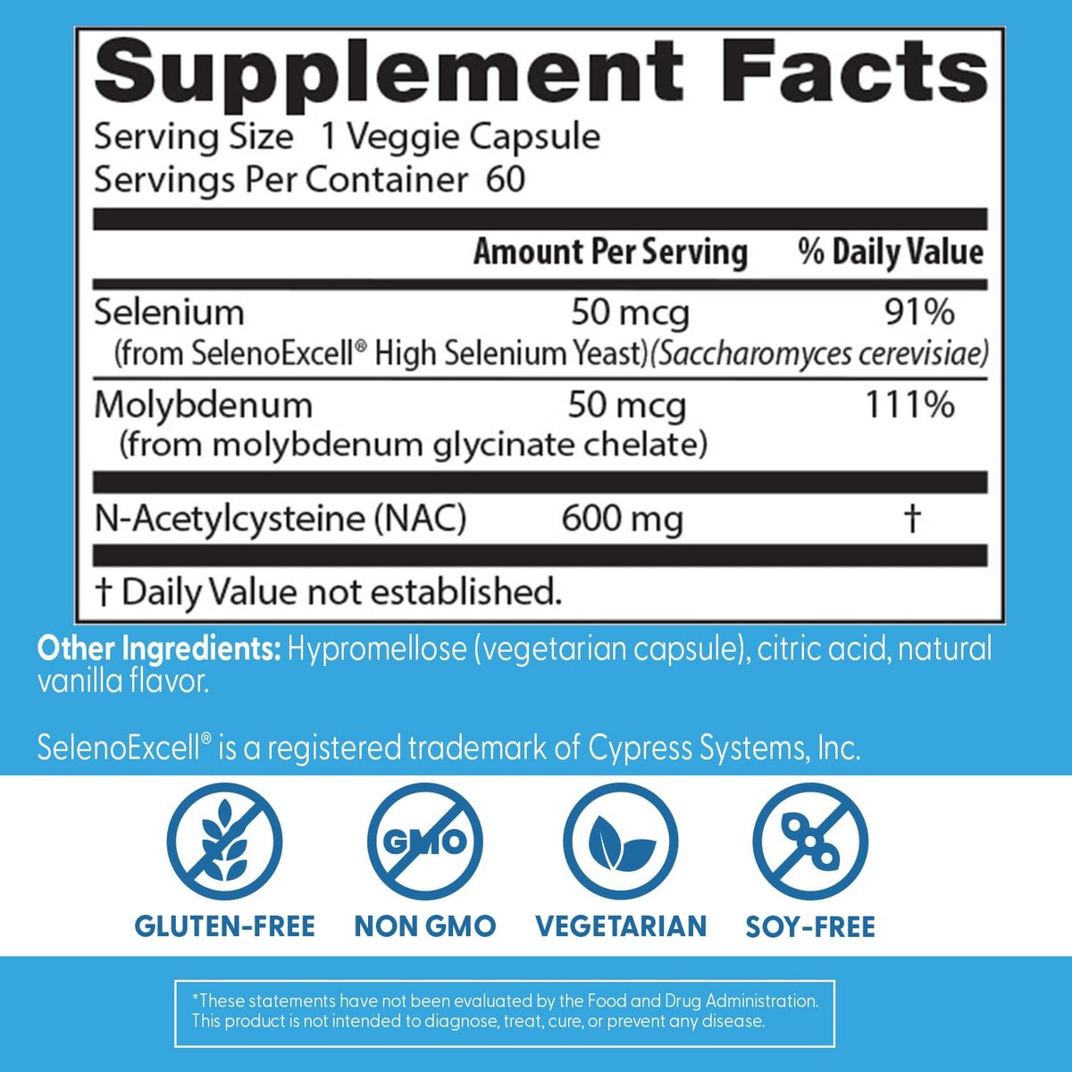 Doctor's Best NAC Detox Regulators – N-Acetyl Cystein 600 mg mit Selen & Molybdän, 60 vegane Kapseln für Lebergesundheit und antioxidative Abwehr