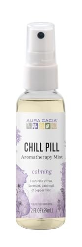 Aura Cacia Chill Pill Mist – Beruhigender Raum- und Gesichtsdampf mit ätherischen Ölen, 60 ml