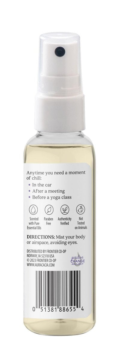Aura Cacia Chill Pill Mist – Beruhigender Raum- und Gesichtsdampf mit ätherischen Ölen, 60 ml