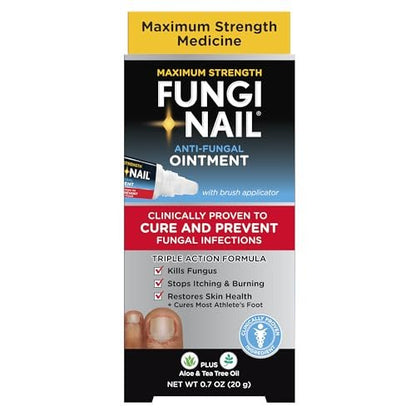 Fungi Nail Anti-Fungale Salbe 0,7 Fl Oz – Tötet Pilze, die zu Fußpilz führen können, mit Tolnaftat – Zehennagelpilzbehandlung – klinisch erwiesen zur Heilung von Infektionen – natürliche Farbe