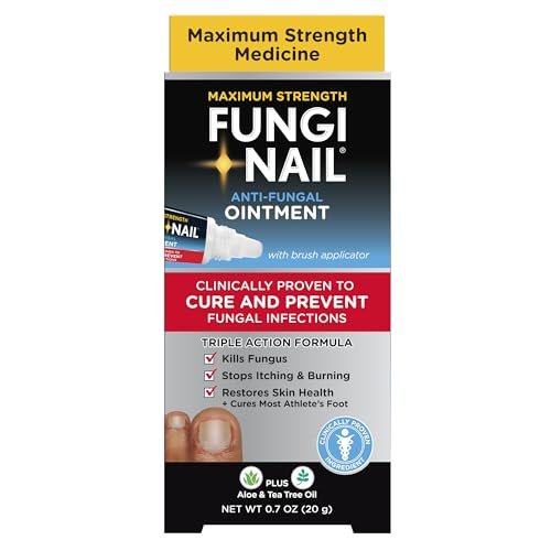Fungi Nail Anti-Fungale Salbe 0,7 Fl Oz – Tötet Pilze, die zu Fußpilz führen können, mit Tolnaftat – Zehennagelpilzbehandlung – klinisch erwiesen zur Heilung von Infektionen – natürliche Farbe