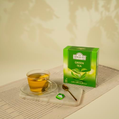 Ahmad Tea Grüner Tee, 100 Beutel – Koffeinhaltig & Zuckerfrei
