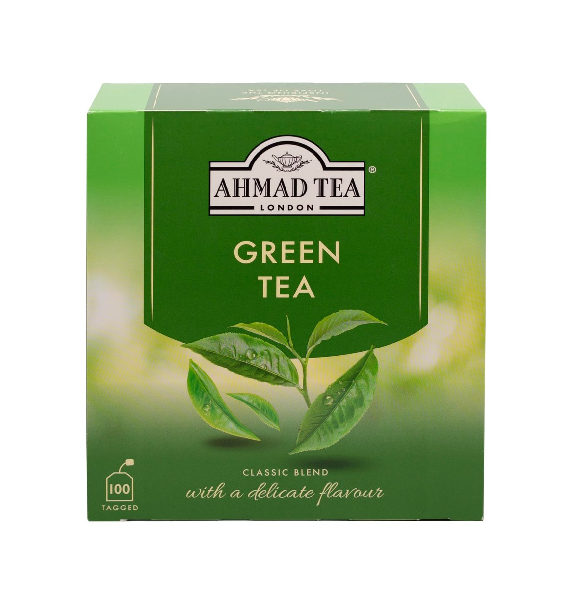 Ahmad Tea Grüner Tee, 100 Beutel – Koffeinhaltig & Zuckerfrei
