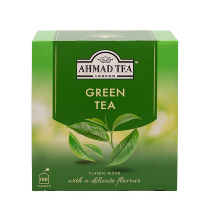 Ahmad Tea Grüner Tee, 100 Beutel – Koffeinhaltig & Zuckerfrei