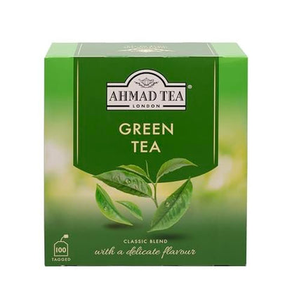 Ahmad Tea Grüner Tee, 100 Beutel – Koffeinhaltig & Zuckerfrei