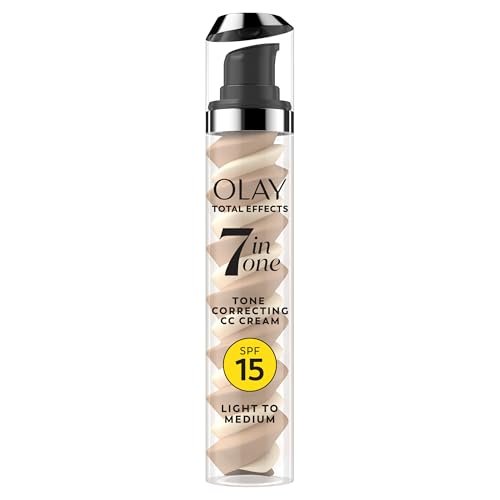 Olay Total Effects Tone Correcting Feuchtigkeitscreme mit Sonnenschutz SPF 15, Hell bis Mittel, 48 ml