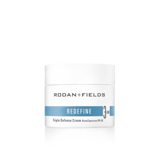 Rodan + Fields Redefine Triple Defense Cream Broad Spectrum SPF 30 – 2-in-1 Feuchtigkeitscreme + Sonnenschutz, 30 ml – Reduziert feine Linien, Fältchen und verbessert die Straffheit