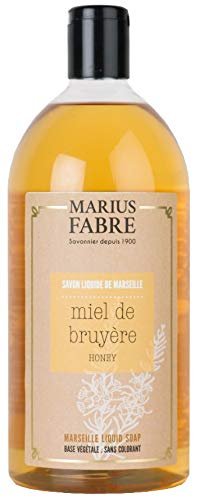 Marius Fabre Flüssigseife Marseille, 1 L Nachfüllpackung mit Erica-Honig, Herbier