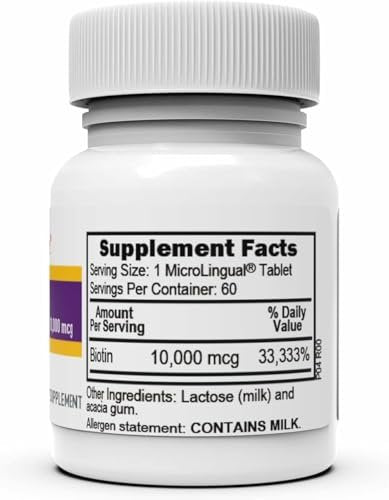 Superior Source Biotin 10.000 mcg – Tägliches Supplement für Haarwachstum, gesunde Nägel & Haut – 60 sublinguale Tabletten