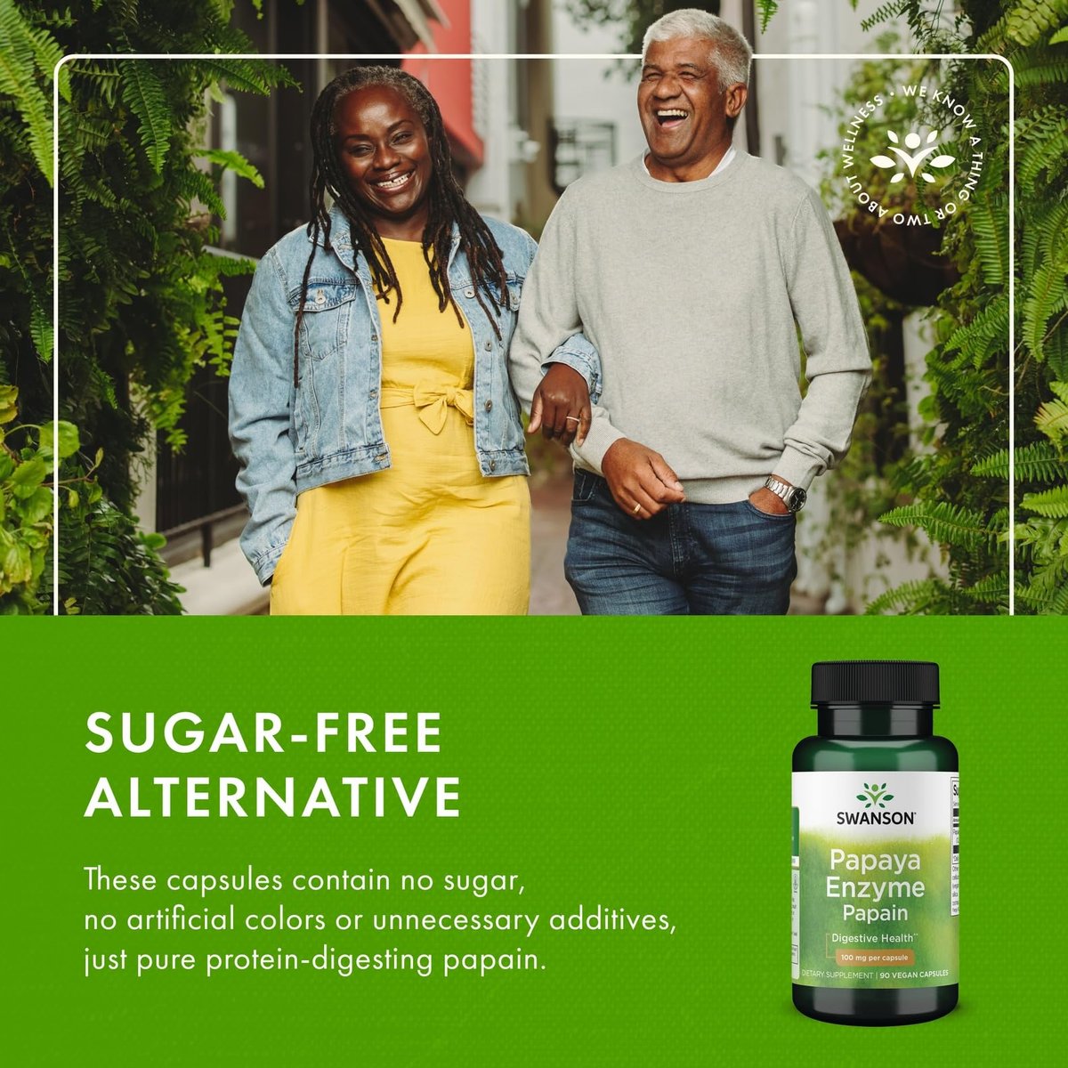 Swanson Papain Papaya Enzym 100 mg – 90 vegane Kapseln für die Verdauung