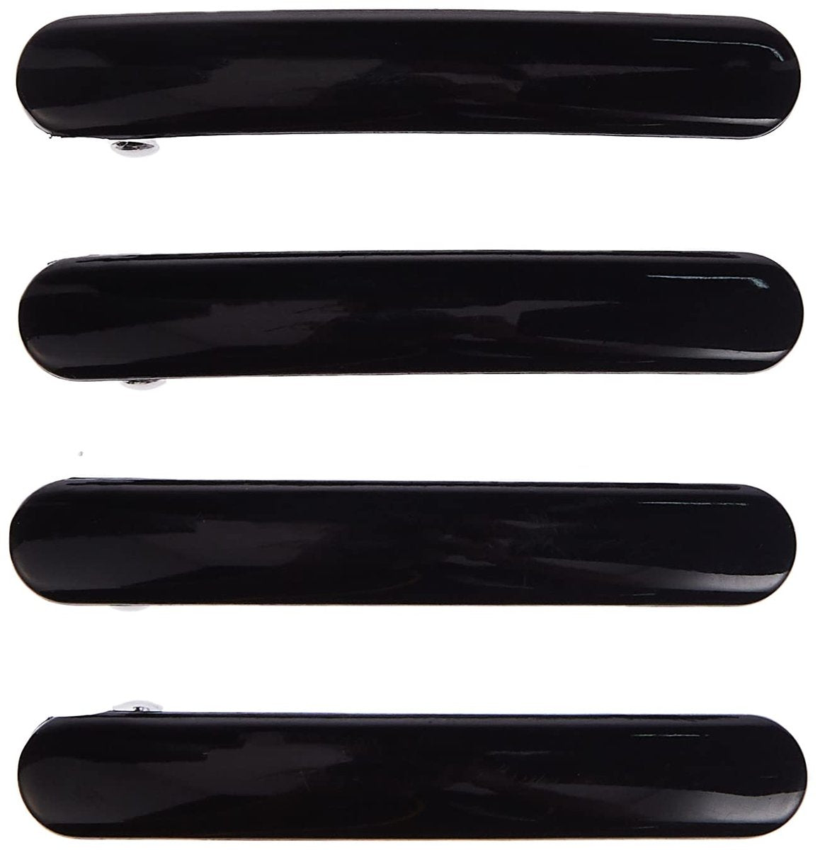 Goody Classic Oblong Autoclasp Haarspangen, 4 Stück, Schwarz