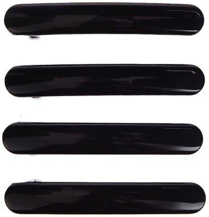 Goody Classic Oblong Autoclasp Haarspangen, 4 Stück, Schwarz