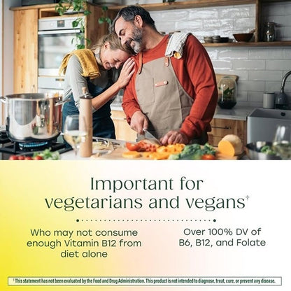 MegaFood Vegan Vitamin B12 mit Vitamin B6, B12 und Folsäure – Unterstützt den Energiestoffwechsel, das Nervensystem und die Herz-Kreislauf-Funktion – 30 Minitabletten