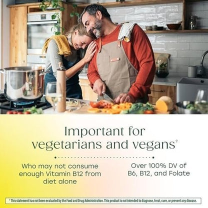 MegaFood Vegan Vitamin B12 mit Vitamin B6, B12 und Folsäure – Unterstützt den Energiestoffwechsel, das Nervensystem und die Herz-Kreislauf-Funktion – 30 Minitabletten
