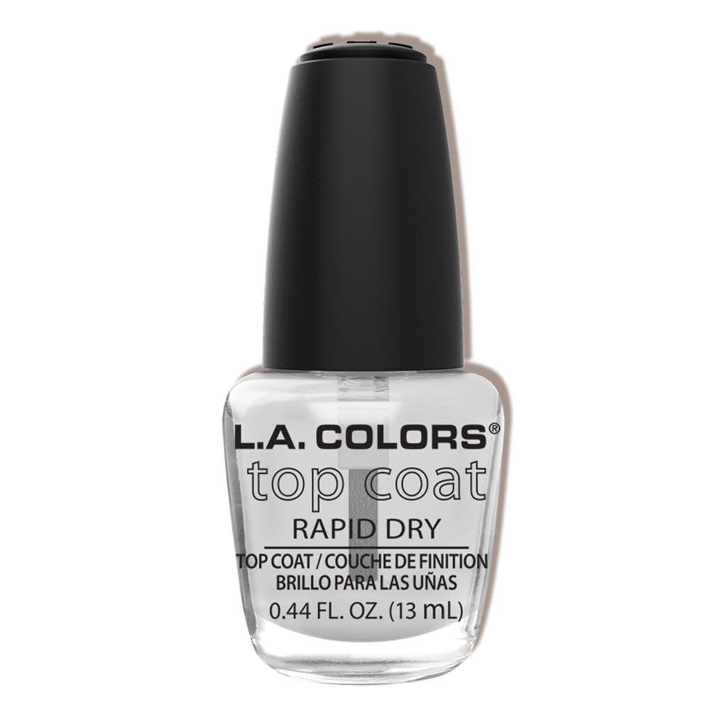 L.A. COLORS Top Coat – Hochglänzender Überlack für langanhaltende Nagelkunst, 0,44 fl oz
