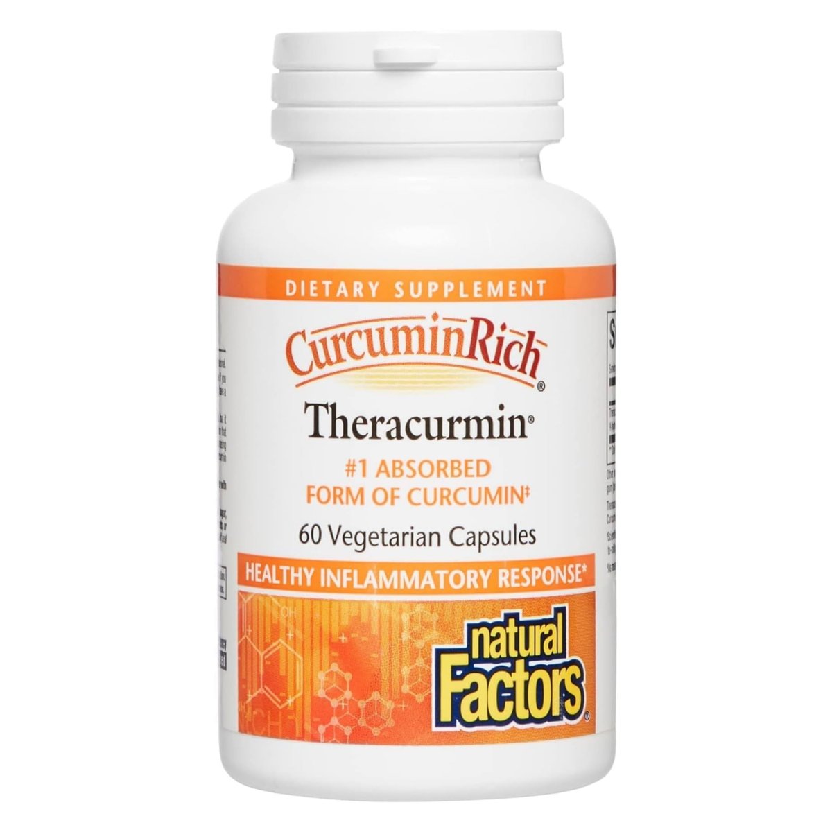 Natural Factors CurcuminRich Theracurmin – Antioxidant-Komplex mit Curcumin für Muskelunterstützung, 60 vegane Kapseln