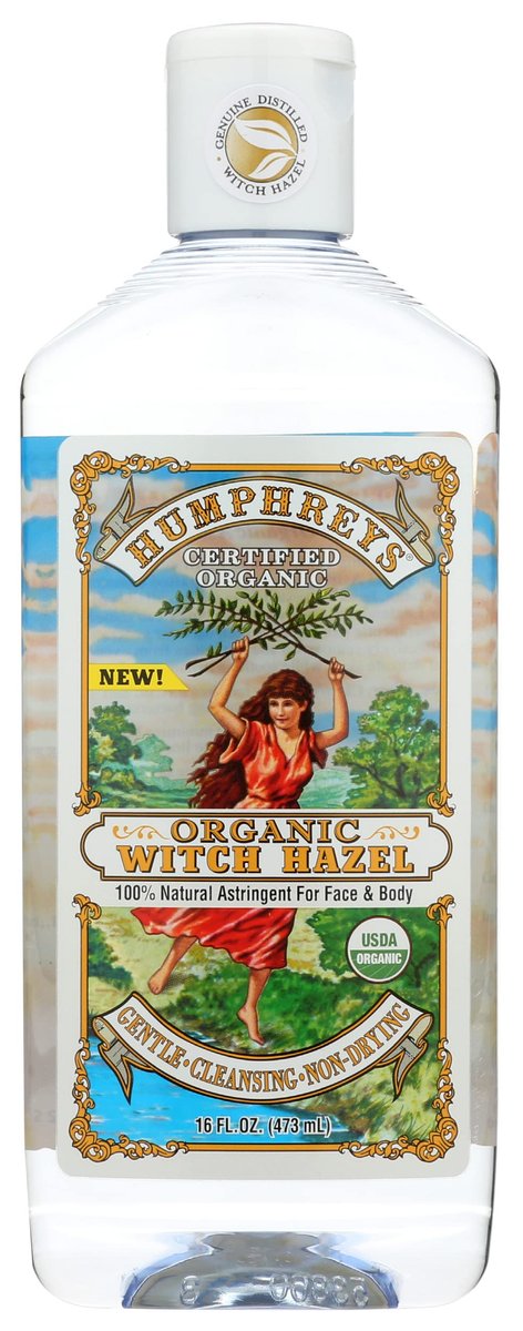 Humphrey's Organic Witch Hazel Natürliches Gesichtswasser & Adstringens für Gesicht und Körper, 473 ml