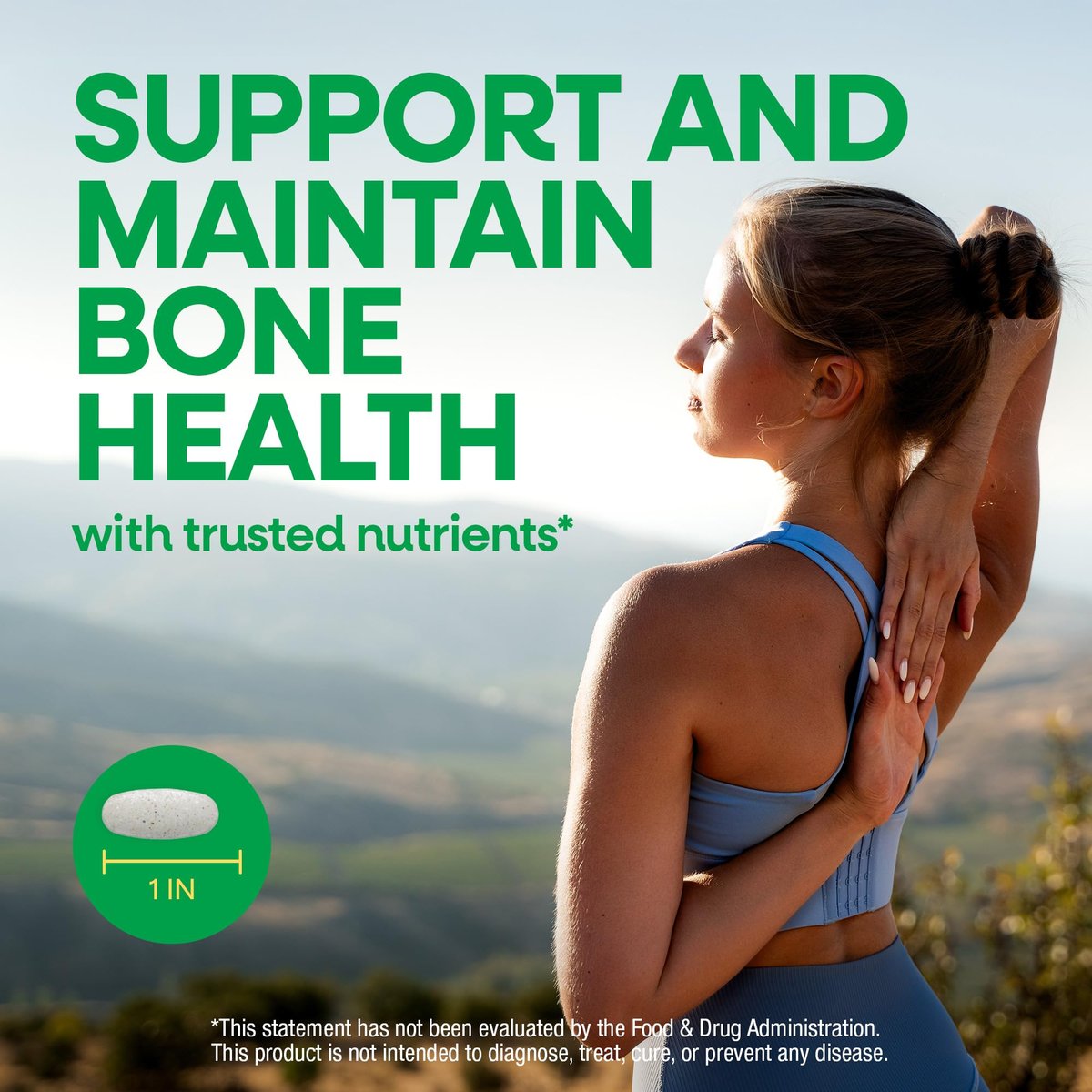 Nature’s Way Alive! Calcium Bone Support Tabletten* – Hoch bioverfügbares Calcium mit Vitamin D3, K2 & Magnesium für starke Knochen* – 60 Tabletten