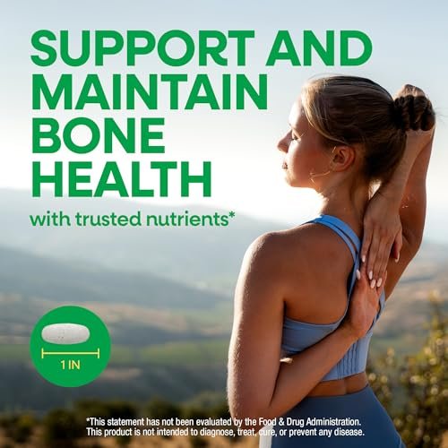 Nature’s Way Alive! Calcium Bone Support Tabletten* – Hoch bioverfügbares Calcium mit Vitamin D3, K2 & Magnesium für starke Knochen* – 60 Tabletten