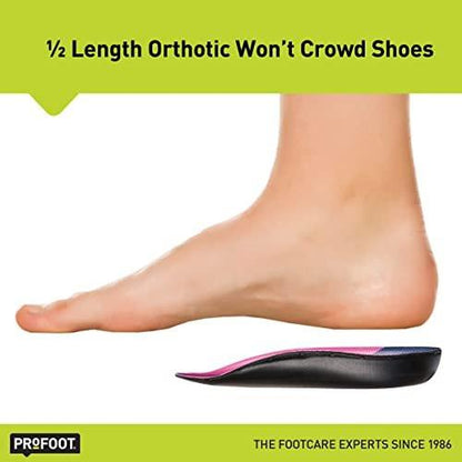 PROFOOT Plantarfasziitis orthopädische Einlegesohlen für Damen (Größen 6-10) – Gel-Schuh-Einlagen für sofortige Fersenschmerzlinderung und Fußgewölbeunterstützung – 1 Paar Fersenpolster