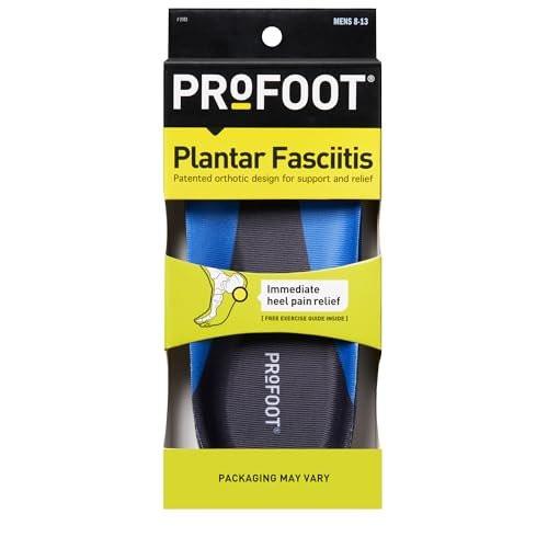 PROFOOT Plantarfasziitis Orthotic Einlegesohlen für Herren (Größen 40-47) – Gel Schuheinlagen für sofortige Fersenschmerzlinderung und Fußgewölbeunterstützung - 1 Paar Fersenpolster