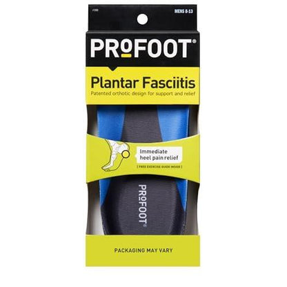 PROFOOT Plantarfasziitis Orthotic Einlegesohlen für Herren (Größen 40-47) – Gel Schuheinlagen für sofortige Fersenschmerzlinderung und Fußgewölbeunterstützung - 1 Paar Fersenpolster