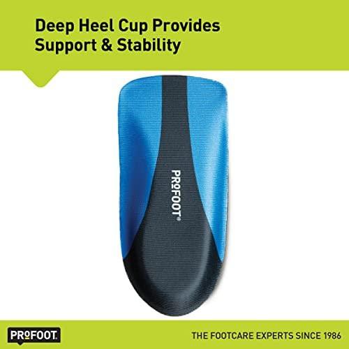 PROFOOT Plantarfasziitis Orthotic Einlegesohlen für Herren (Größen 40-47) – Gel Schuheinlagen für sofortige Fersenschmerzlinderung und Fußgewölbeunterstützung - 1 Paar Fersenpolster