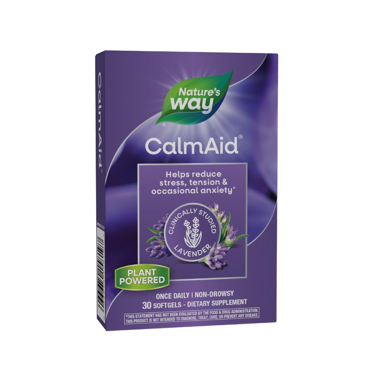 Nature's Way CalmAid Lavendelöl – Nahrungsergänzungsmittel mit klinisch untersuchtem Silexan für Ruhe & Stressunterstützung*, nicht müde machend, 30 Weichkapseln